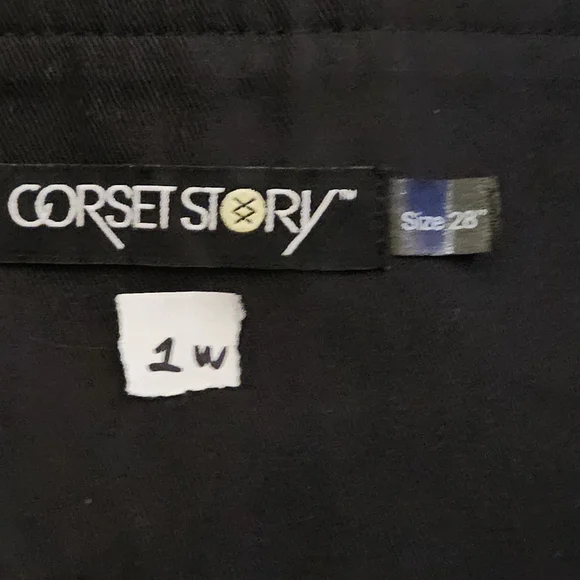 Chic Black and Brass Tone Women's Corset Top Steampunk - Picture 7 of 7